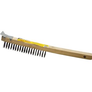 44453 Wire Brush With Scraper & Long Handle