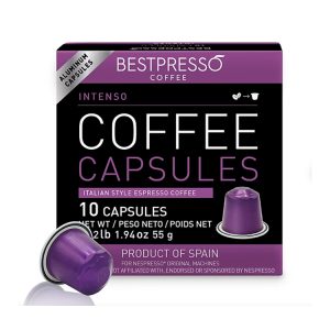 Bestpresso BST10413 Inteso Blend High Intensity Coffee Nespresso Original Pods Dark Roast 10/Box