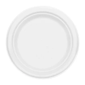 WELLCHOICE RP09W ECO Fiber Sugar Cane Plate 9" Round White 500/Case