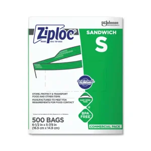 Resealable Sandwich Bags 1.2 mil, 6.5" x 6", Clear 500/Box