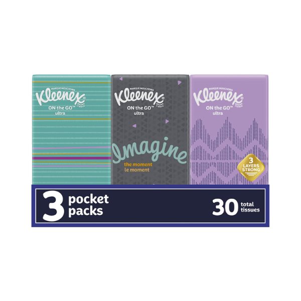 Kimberly Clark Kleenex Pocket Packs Facial Tissue 11976