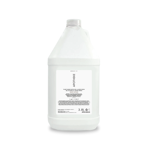 Apotheke White Vetiver Bath Gel & Hand Wash 4x1 Gallons APOK-BGEL06