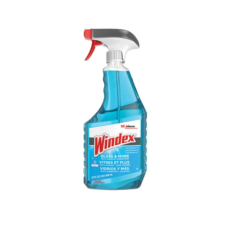 SC Johnson SJN322338 Windex Professional Glass & More Multi-Surface, Streak-Free Cleaner 8/32oz Trigger